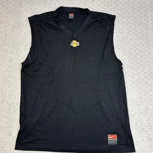 Vintage Nike Team NBA Los Angeles Lakers Basketball Jersey Men's XL Black Korea - Picture 1 of 6