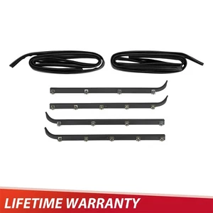 Front Door Window Weatherstrip Kit Felt Seal Run Channel Fit 1987-1997 US STOCK - Picture 1 of 10