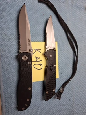 2 GERBER KNIVES Camping Fishing Hunting   EDC   EXCELLENT   Loc K40 - Image 1 of 4