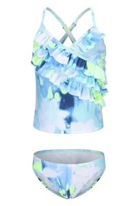 Big Girls Tankini Swimsuits Two Piece Bathing Suit Hawaiian Tie Dye Swimwear ... - Picture 1 of 4