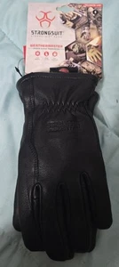 STRONGSUIT Weather Master Handschuhe schwarz Leder atmungsaktiv Thinsulate 52000 (S) - Bild 1 von 6