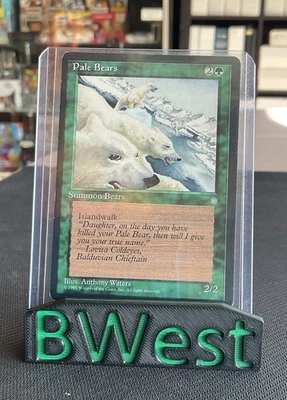 MTG 1995 Pale Bear MISCUT Ice Age Magic The Gathering MP - Image 1 of 4