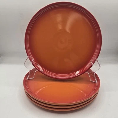 Le Creuset Salad Plates Flame Orange Set of 4 - Image 1 of 4