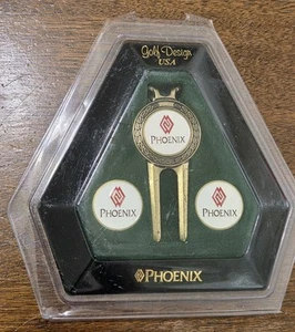 Phoenix Golf Design Divot Tool Ball Markers Set - Picture 1 of 5