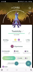 Gigantamax Toxtricity ( Special BG )   Pokémon Tr@de GO - Picture 1 of 1