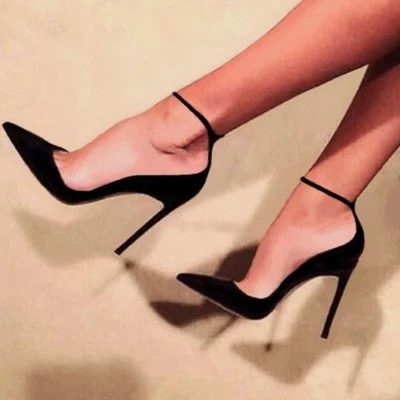 AQUAZZURA Dolce Vita 115 Sexy Correa de Tobillo Stiletto Pump 40, EE. UU. 9 Foto 1 de 4