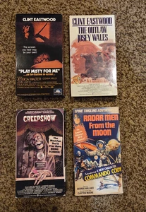 VHS Lot - Play Misty For Me/Outlaw Josey Wales/Creepshow/Radar Men From the Moon - Picture 1 of 6