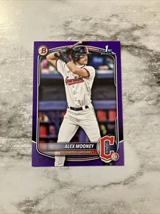 2025 Bowman Alex Mooney #BP-149 1st Prospects Purple Border /250 - Bild 1 von 2
