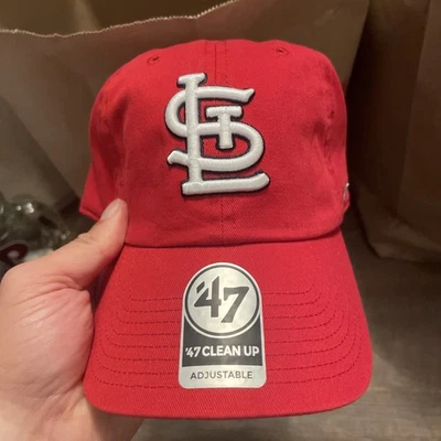 '47 Cardenales de San Luis Limpieza Rojo Correa Ajustable Sombrero Papá Gorra Foto 1 de 3