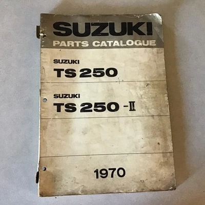 GENUÍNO FABRICANTE DE EQUIPAMENTO ORIGINAL SUZUKI MOTO TS250 TS250-II 1970 Catálogo de Peças Manual Livro - Imagem 1 de 3