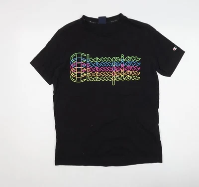 Champion Men's Black Graphic T-Shirt Medium - Image 1 of 4