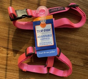 Top Paw Gunmetal Core Adjustable Harness Pink Medium Neck 16,5-26” Umfang 20-30” - Bild 1 von 1