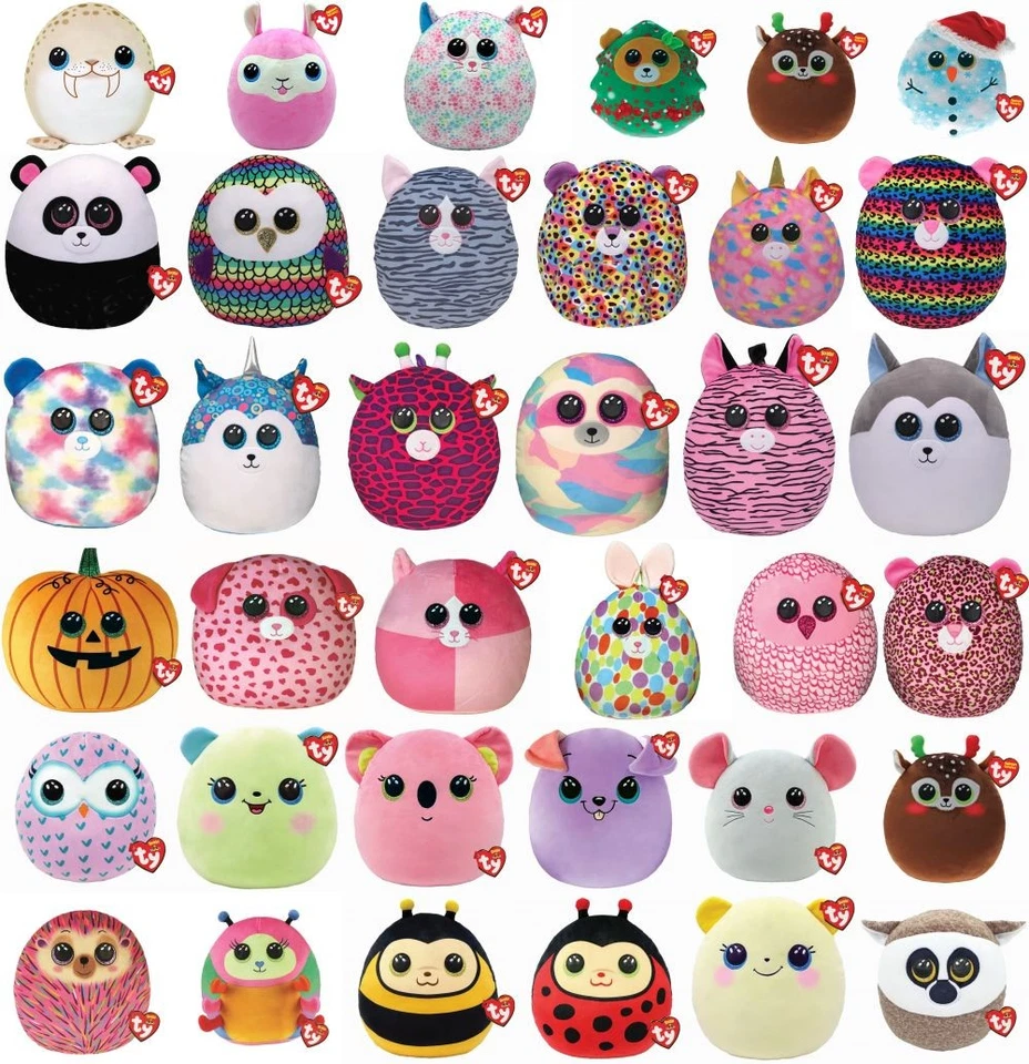 TY Squish-A-Boos - Plüschtierkissen  25 cm oder 35 cm - Auswahl - Bild 1 von 1