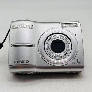 Olympus FE 210 Digital Camera Compact Silver Pointandshoot Used SmallBody - Picture 1 of 10