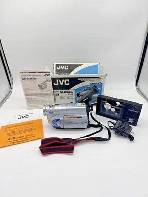 JVC GR-SXM265U Super VHS-C Camcorder Tested w/ Adapter Box Manual & Extras - Image 1 of 4