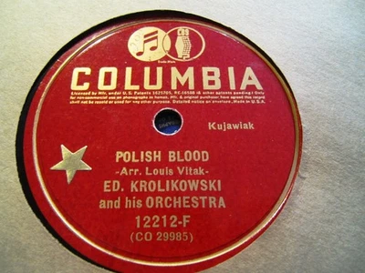 1941 POLISH BLOOD Ed KROLIKOWSKI Orch/ Marjanka's Thousand Heroes COLUMBIA 12212 - Image 1 of 2