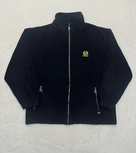 Chaqueta Belstaff Para Hombres 2XL XXL Negra Vellón Cremallera Completa Hecha en Inglaterra Parche Bandera - Imagen 1 de 16