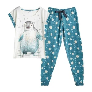 Avon Pyjama mit Pinguinmuster (neu & versiegelt) 12/14 - Bild 1 von 4