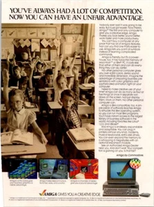 Amiga Computer 1986 Anzeige gibt diesem Klassenzimmer von Schülern den kreativen Vorteil - Bild 1 von 1