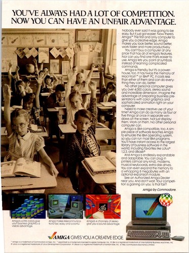 Amiga Computer 1986 Ad Gives This Classroom Of Students The Creative ...