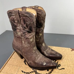 Lucchese Charlie Horse Old Farm Leather Cowboy Boots Metallic Brown Women’s 7.5 - Picture 1 of 16