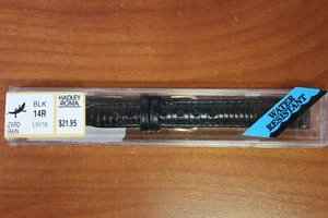 Hadley Roma LS716 LS 716 Ladies Lizard Grain Leather Watch Band Black 14R NEW - Picture 1 of 5