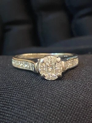 Pave 1,25 Cts Princess Marquise Form Natürlich Diamanten Hochzeit Ring 14K Gold - Bild 1 von 4