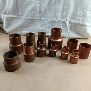 NEW (Lot of 12) Assorted Copper Couplings Reducer Couplings - Picture 1 of 3