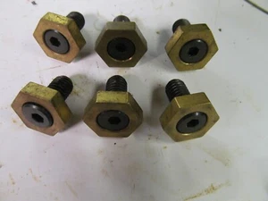 6 Mitee-Bite Products MB-6 Fixture Clamps Eccentric Cam Action 3/8-16 Hex Brass - Picture 1 of 4