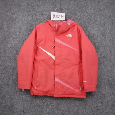Jaqueta The North Face Meninas L Grande Vermelha Hyvent com Capuz Zíper Completo Inverno Externo - Imagem 1 de 4