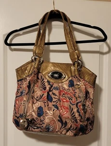 Sienna Ricchi large purse multicolor floral print double straps several sections - Picture 1 of 6