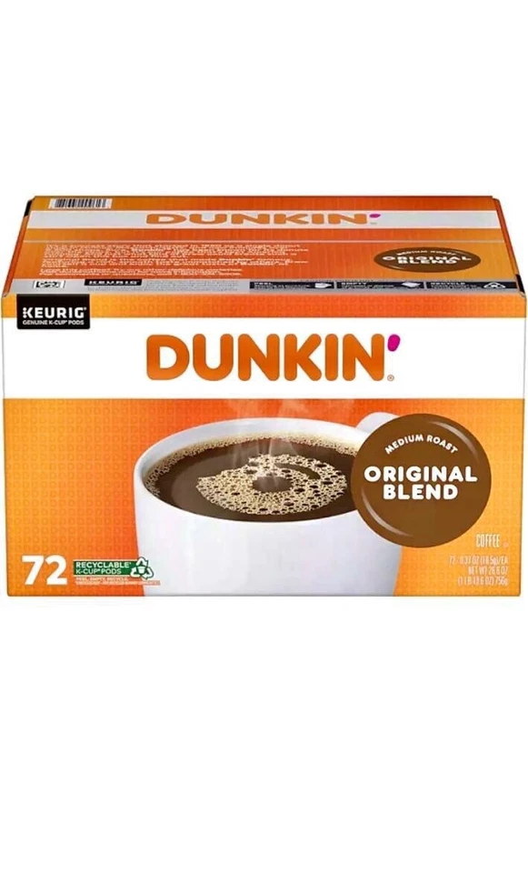 Cápsulas de café K-Cup tostadas medianas Dunkin' Donuts, mezcla original (72 ct.) Foto 1 de 1