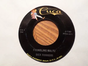 CUCA 45 RECORD J-1183 / DICK RODGERS / FOUNDLING WALTZ / JUST BECAUSE POLKA / EX - Bild 1 von 2