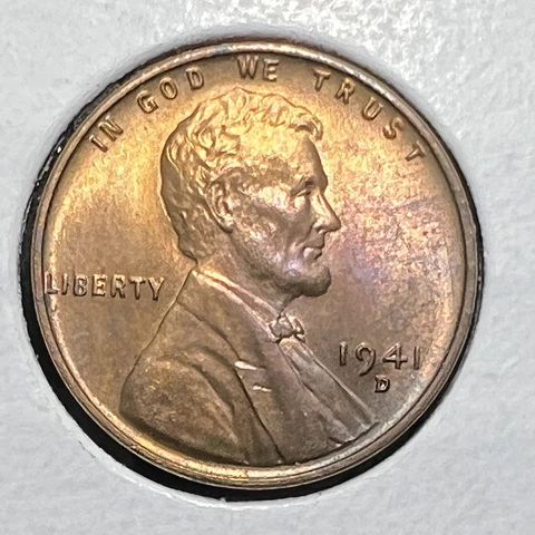 1941-D Lincoln Wheat grades at Nice Red/Brown BU Free S&H Lot 78 Cover