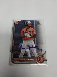 Darell Hernaiz 1st Bowman Oakland Athletics In Person Autographed Card - Foto 1 di 2