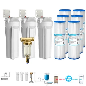 Cartucho de sedimentos plisado de filtración de carcasa de filtro de agua para toda la casa de 10 pulgadas - Imagen 1 de 59