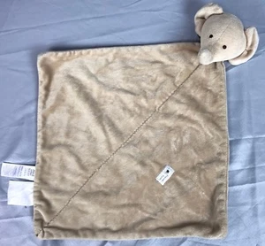 Carters Just One Year Tan/Brown Elephant Security Blanket Precious Firsts Rattle - Picture 1 of 3