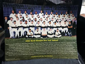 1998 World Champion New York Yankees N.Y. Daily News 2 Sided Poster - Picture 1 of 2