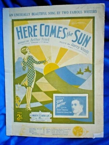 cc OLD SHEET MUSIC HERE COMES THE SUN ARTHUR FREED - Picture 1 of 1