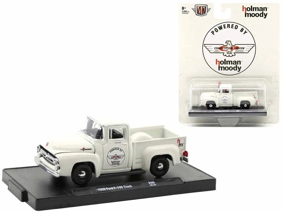 M2 Machines 11228-R90-22-34 Ford F-100 Truck "Holman Moody" weiss 1956 1:64 - Bild 1 von 1
