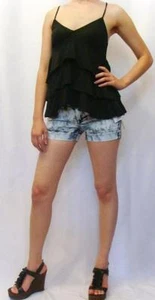 NWT Juicy Couture Women's Fashion Tier Ruffle Sexy V neck Cami Tops Tee Shirt - Picture 1 of 1