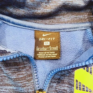 Nike Blue 7 Large 6-7 Years Boys Track Jacket Orange Logo Full Zip - Picture 1 of 7