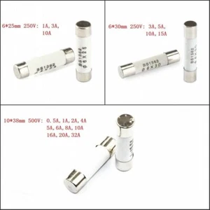 Ceramic Fuse Quick Acting Blow Fast 1A 2A 3A 4A 5A 6A 8A 10A 16A 20A / 250V 500V - Picture 1 of 22