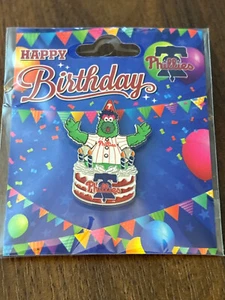 2025 Phillie Phanatic "Happy Birthday Cake" Collectible Pin-A CB Park Exclusive - Picture 1 of 3