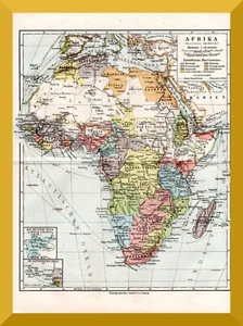 Afrika +2 Historische Landkarten von 1895+ Kolonien,Deutsch-Südwest,Kamerun,Togo - Bild 1 von 2
