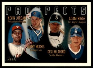 1996 Topps Kevin Jordan/Bobby Morris/Desi Relaford/Adam Riggs Rookie #426