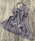 Victoria's Secret Women?S Pale Purple 100% Silk Embroidered Lace Night Slip L