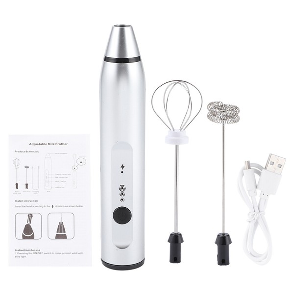(White) Electric Milk Shaker Intelligent 3 Speed Settings Easy To Photo Related