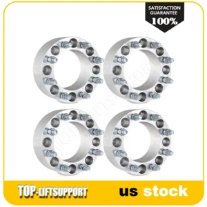 4x 3 inch 8x6.5 Wheel Spacers 14x1.5 For Chevy Silverado GMC Sierra 2500 3500 HD - Picture 1 of 6