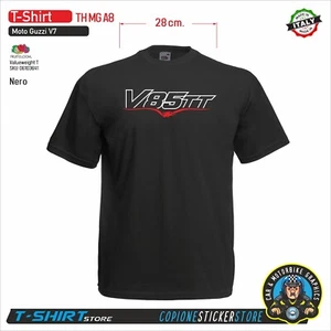 T-SHIRT Maglietta adatta a Moto Guzzi V85 TT moto style nera aquila TH MG A8 - Picture 1 of 2
